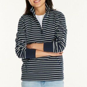 L.L. Bean Navy and White Striped Sweatshirt